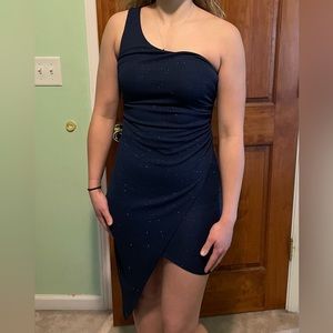 Navy Glitter Size 3/4 Formal Dress